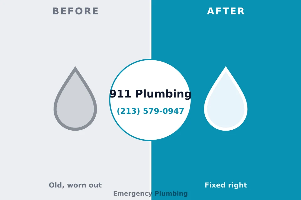 Before and after: plumbing repair North Druid Hills, GA